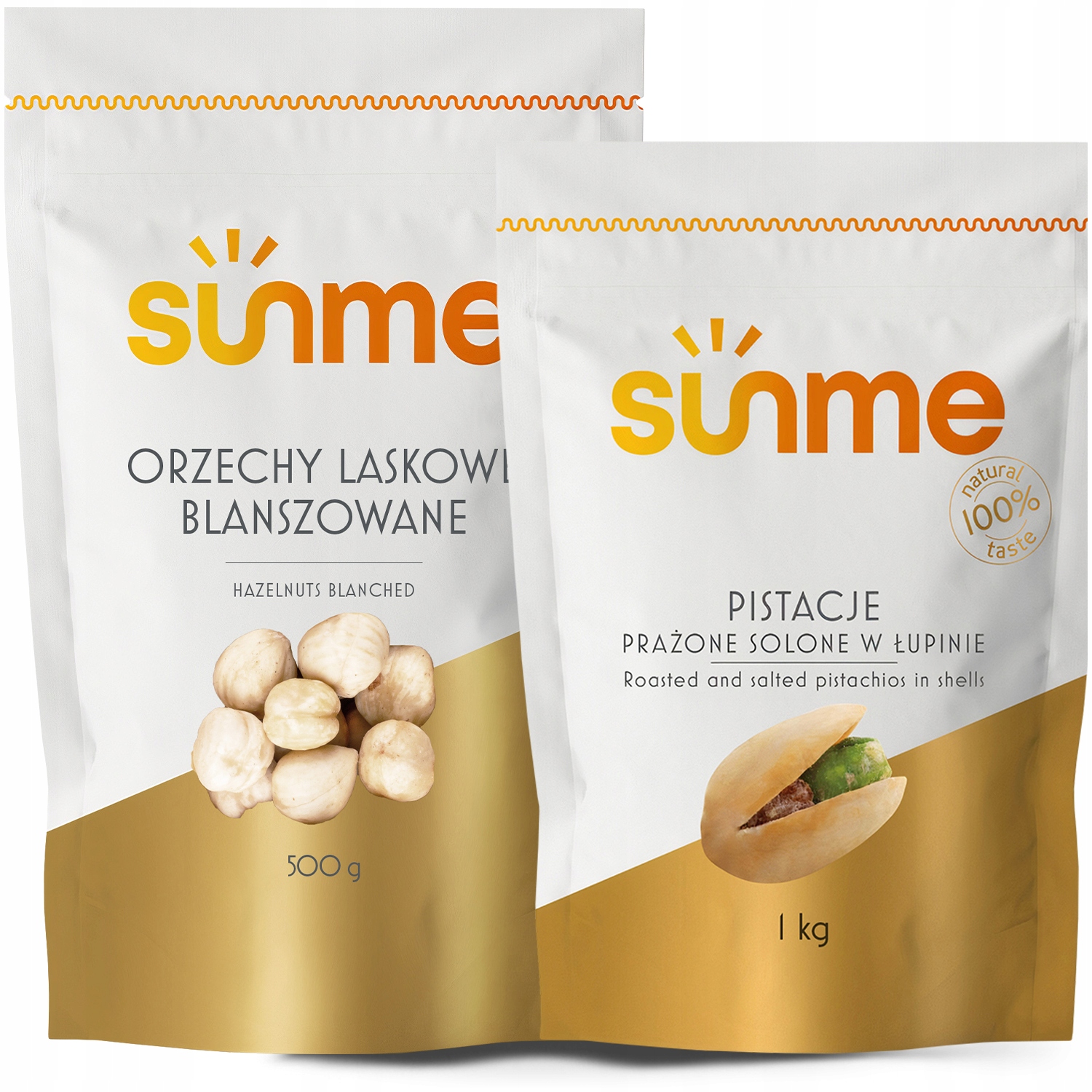 Levně Pistácie Pražené Solené 1KG a Lískové Ořechy Blanšírované 500G kvalita