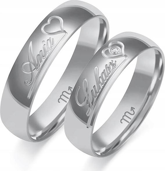 Zlatý snubní prsten na svatba se jménem 585, rok 14 15 16, exkluzivní kolekce 14k