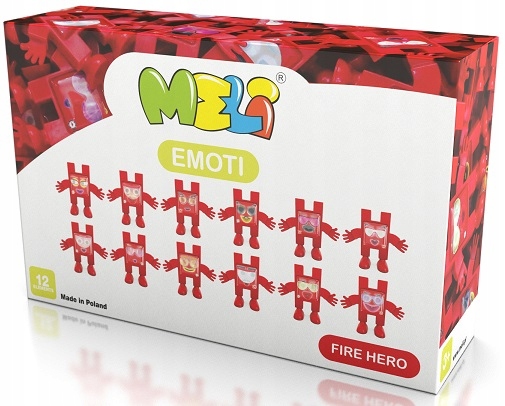 

Klocki Meli Figurki Emoti Fire Hero 12 sztuk