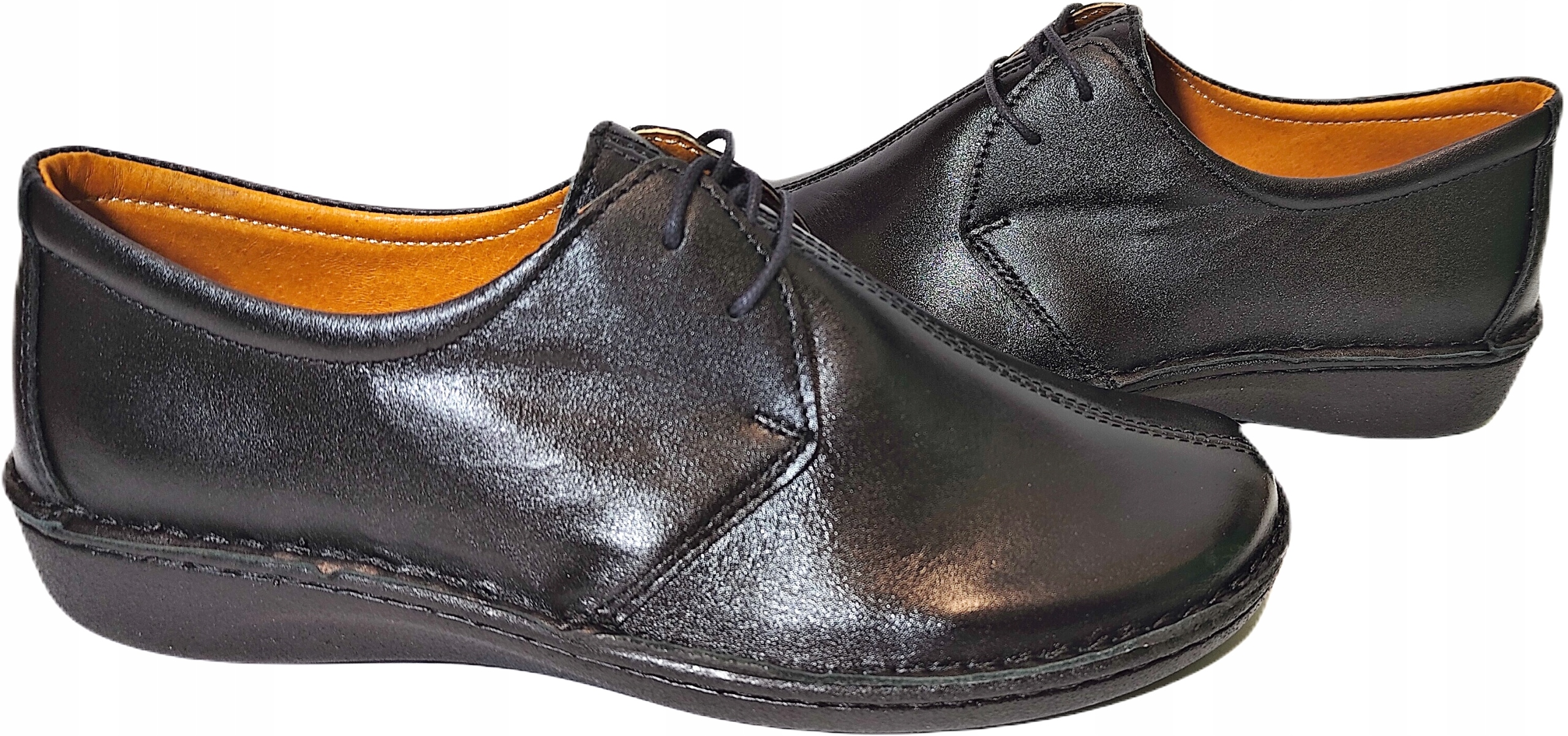 Pohodlné Polobotky se zavazováním z kůže Wielbut 160 černé vel.