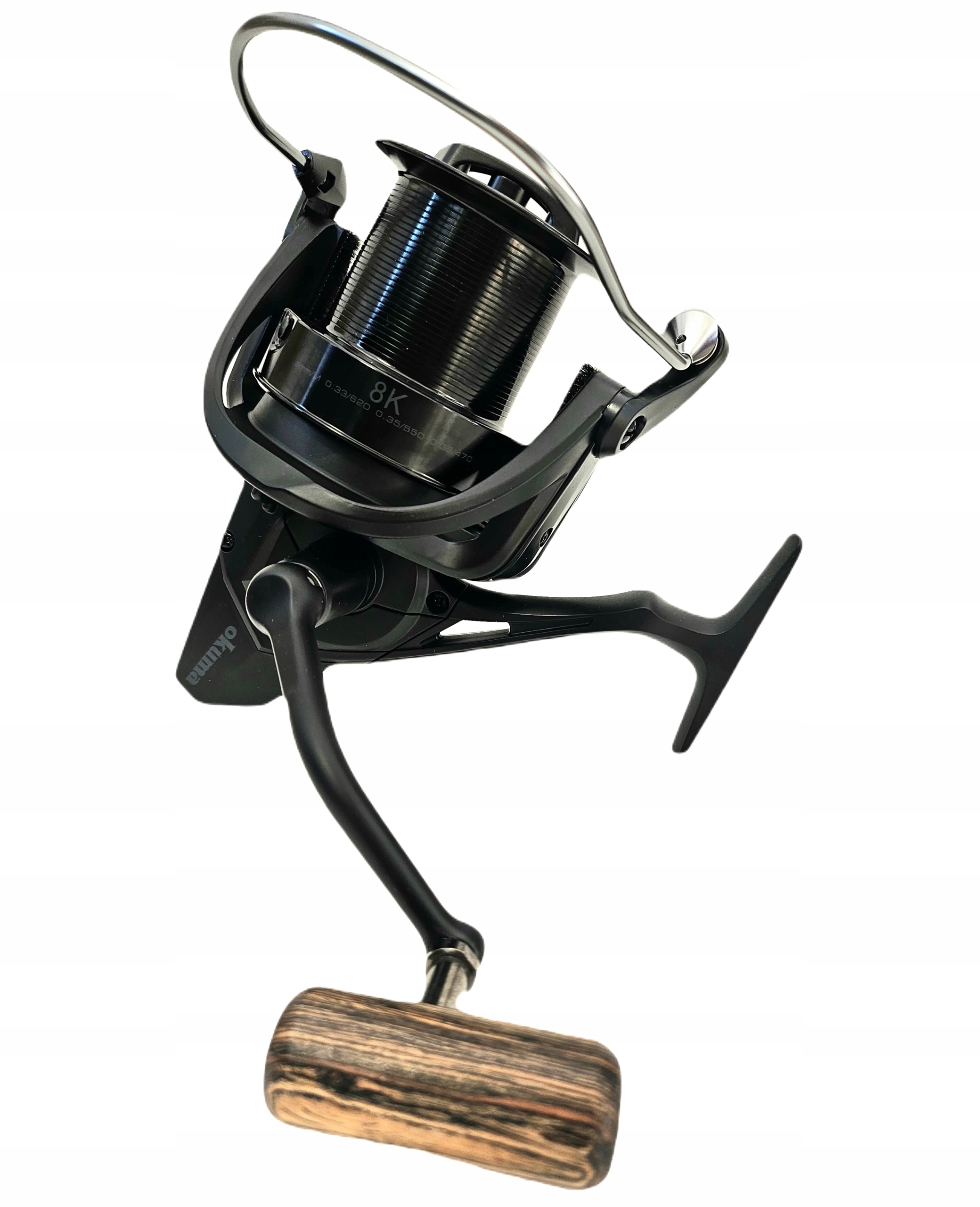 Kołowrotek Okuma 8k 4.7:1 nawój 108cm pojemność szpuli 0,33 620m karpiowy