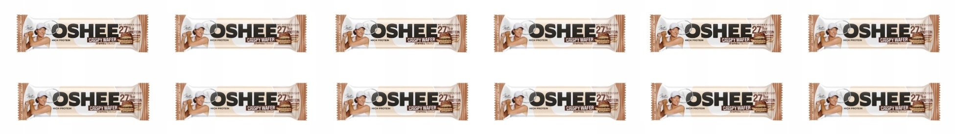 Levně 12 x 37 g Oshee proteinová tyčinka s náplní s příchutí tiramisu Karton