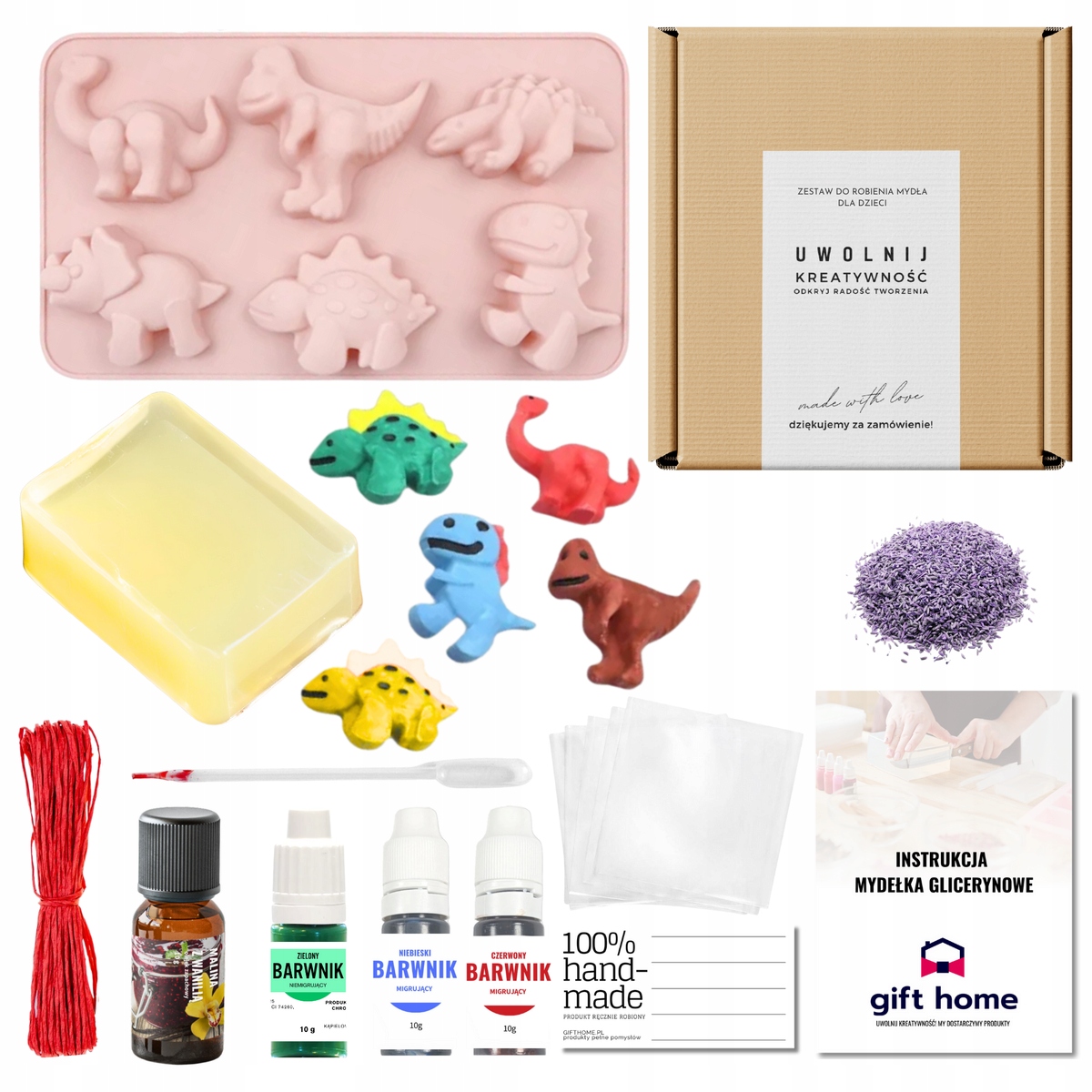 Diy sada na výrobu mýdla Park Dinosaurů pro děti na Mikuláše
