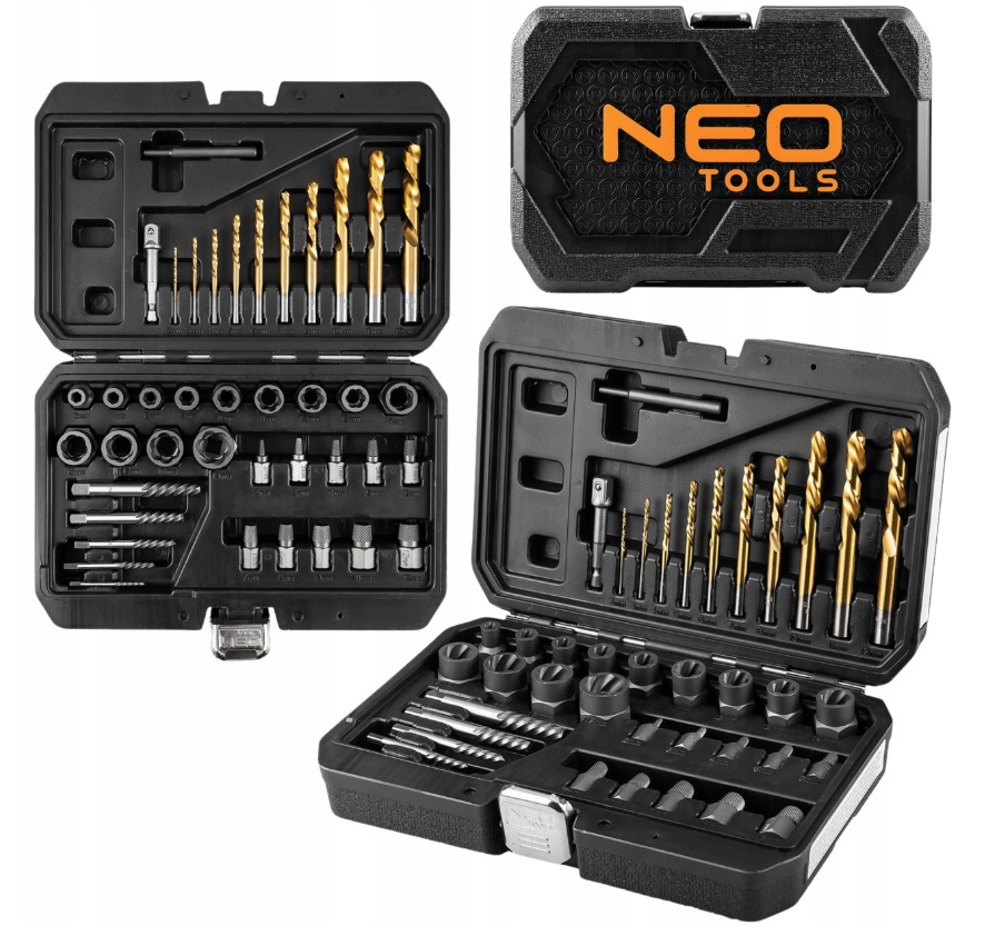 Zestaw do uszkodzonych śrub z wiertłami i wykrętakami 40 elem. Neo 11-923