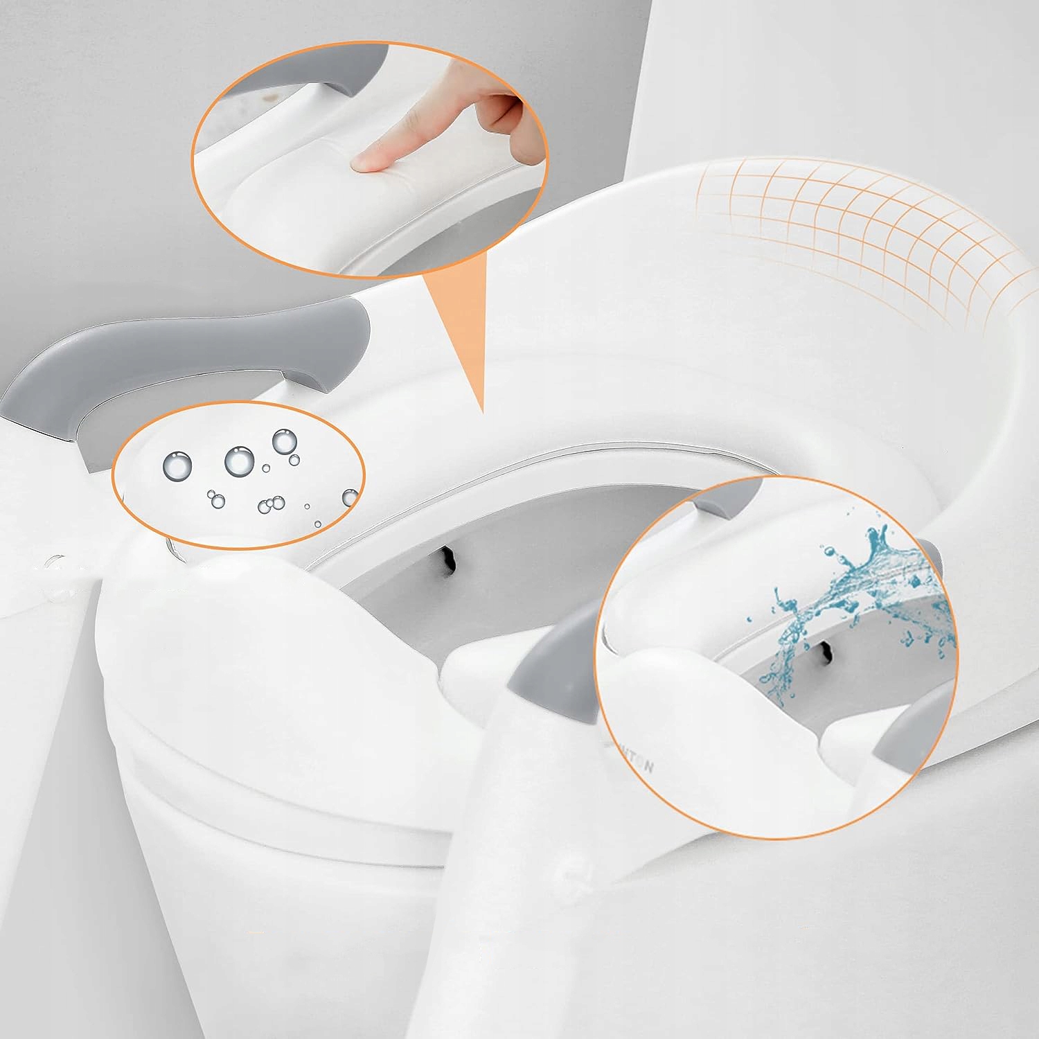 TRENER TOALETOWY ZE SCHODAMI REGULACJA WYSOKOŚCI DESKA SEDESOWA DLA DZIECI Maksymalne obciążenie 70 kg