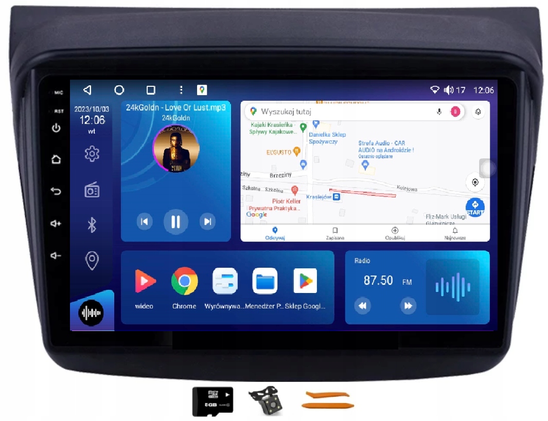 Rádio Android Navigácia Qled Carplay Mitsubishi Pajero Sport 4 L200 08-16
