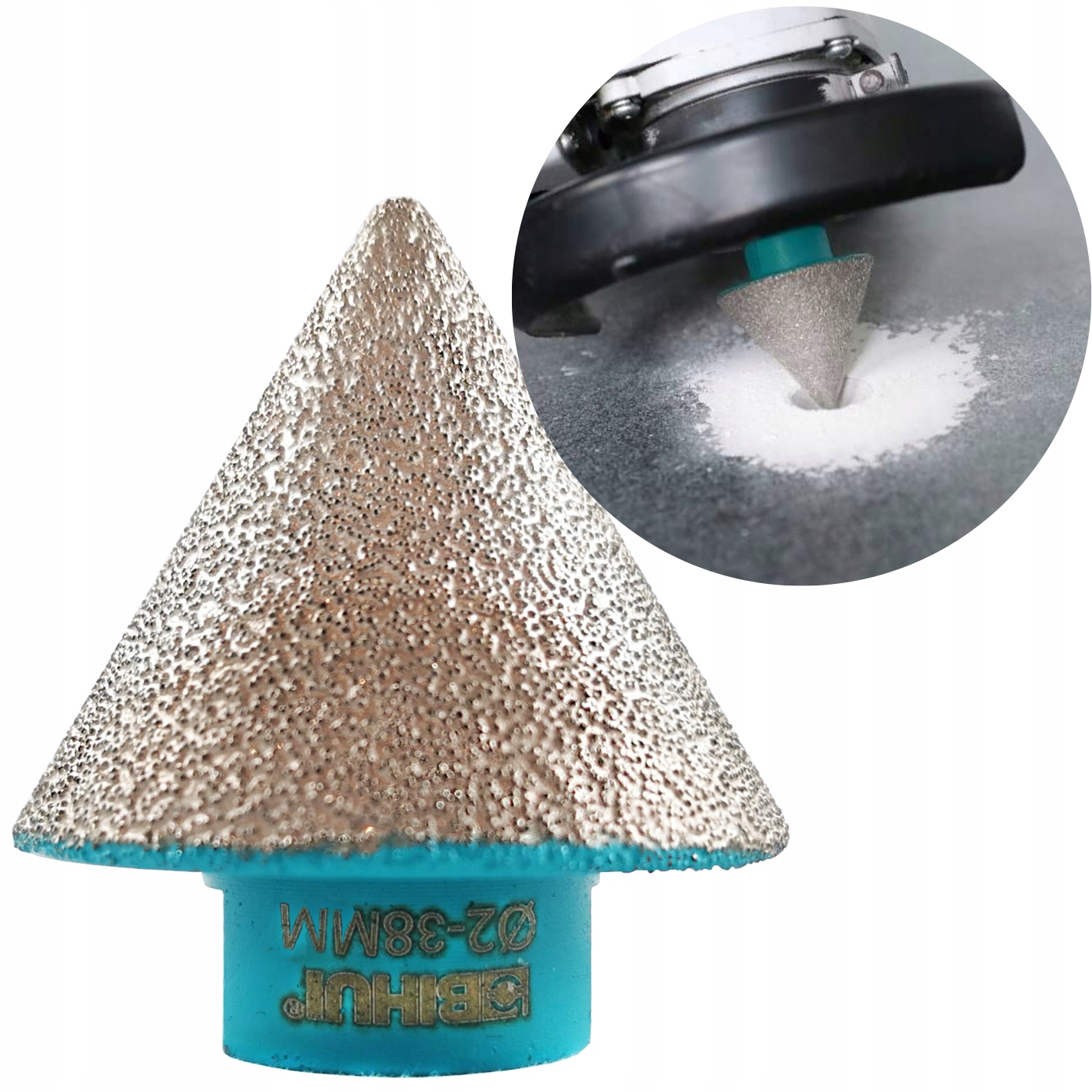 Bihui Diamantová Fréza Kuželová Kužel Pro Otvory Závit M14 2-38 MM