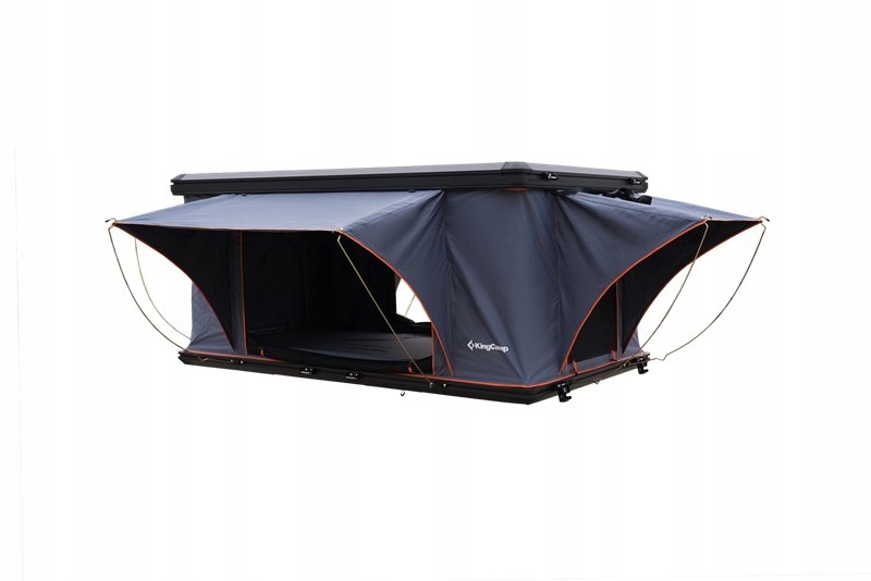 Střešní autostan pro 2 osoby King Camp Boundless X2 s markýzou, Rozbaleno