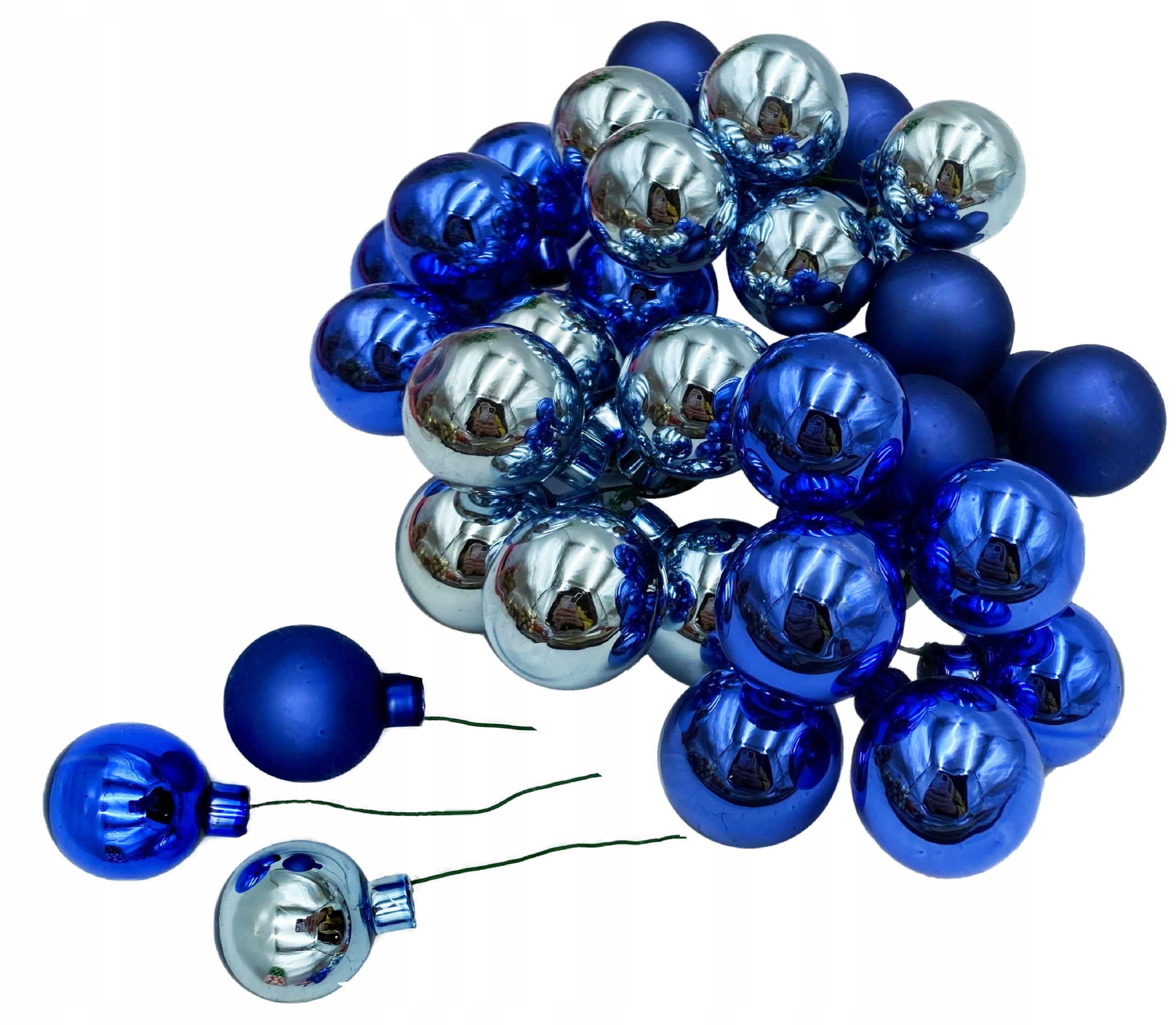 

Bombki stroika wianka Granat Niebieskie 36szt 3szt