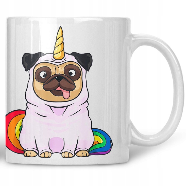 

Kubek Pies mops jednorożec unicorn