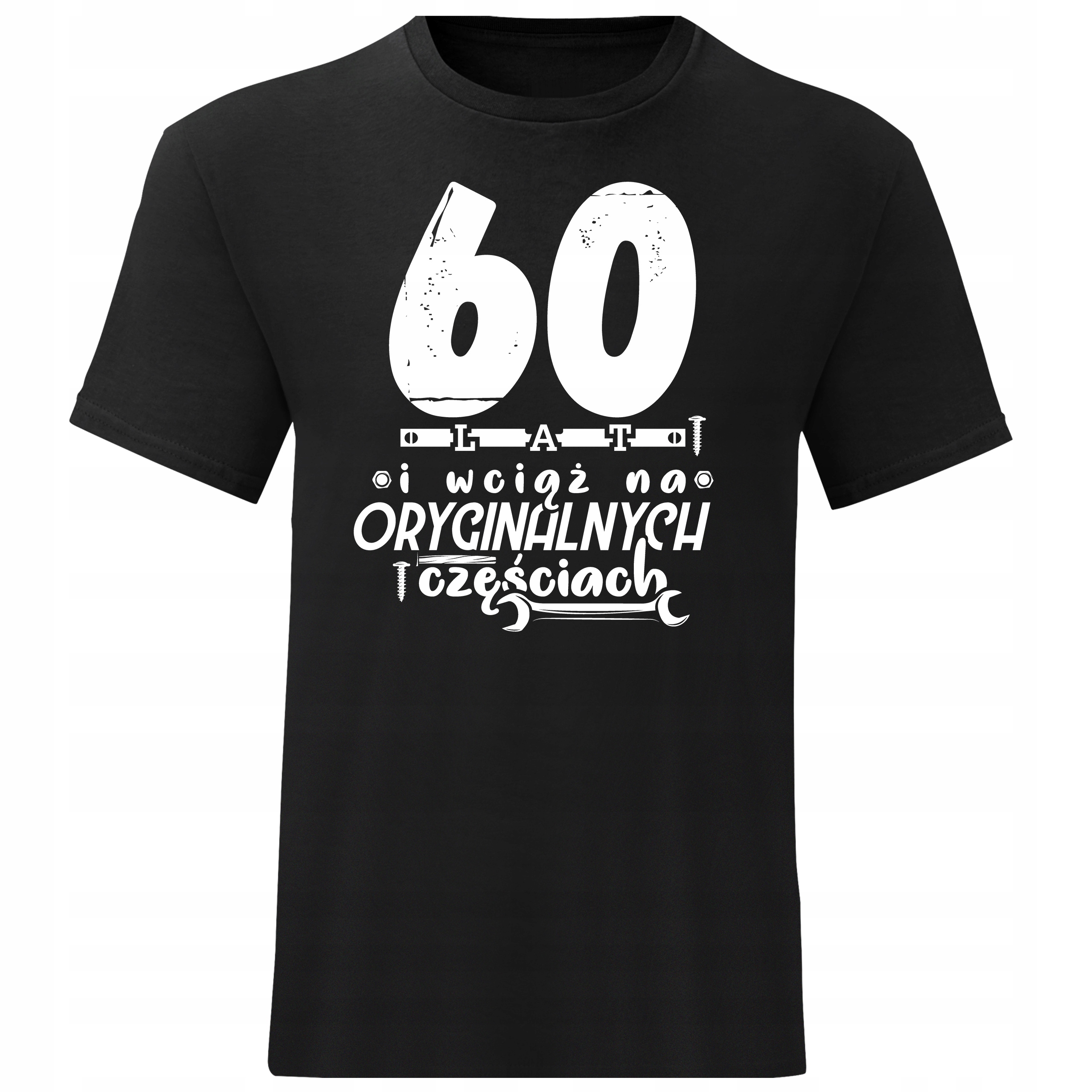 

Męski T-shirt Urodzinowy 60 Lat Prezent Roz. L
