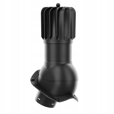 Rotačný krb Rotoline pre plechovú krytinu, profil X fi 150 mm, čierny