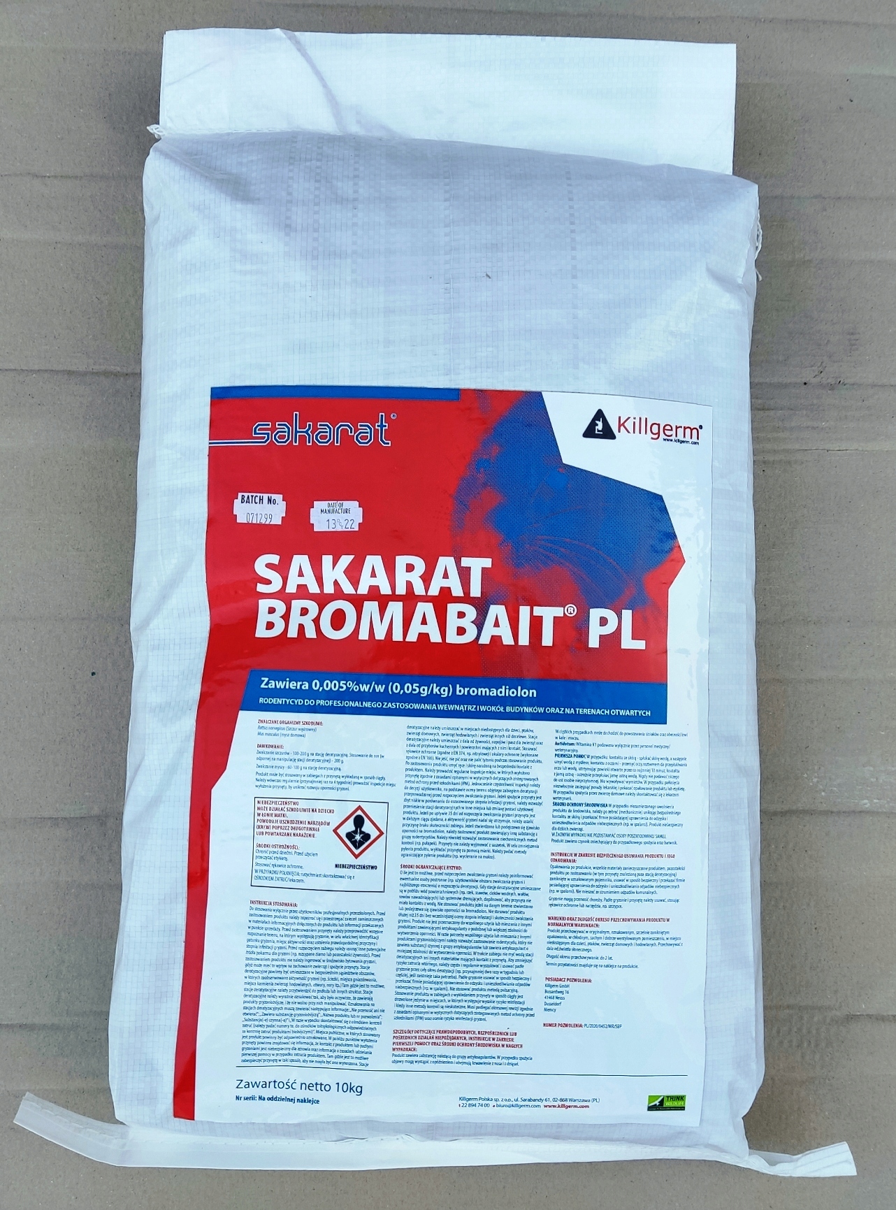 

Sakarat Zatrute Ziarno 10KG Myszy I Szczury
