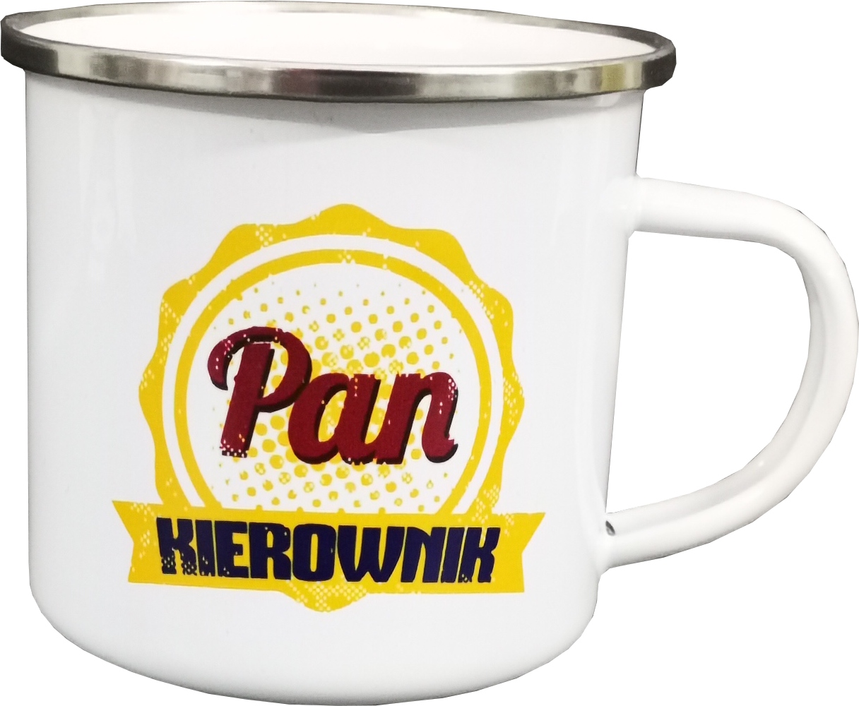 

Pan Kierownik kubek emaliowany Prl 01 chrom