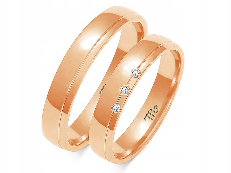 

Złota obrączka nowoczesna ślubna 585 r 35 36 37