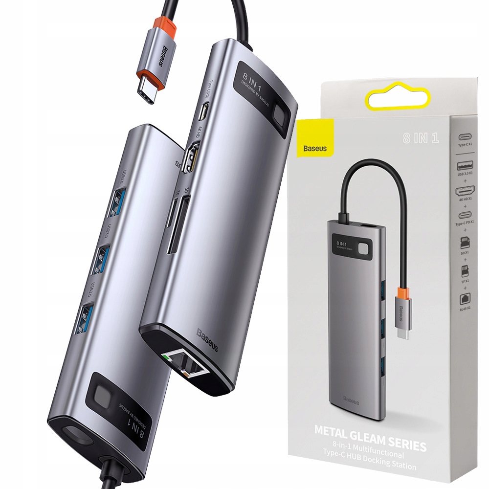 

Baseus Hub Adapter Usb-c Usb 3.0 Hdmi RJ45 Sd Pd