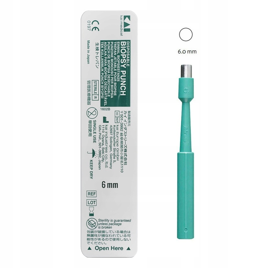 Igła biopsyjna Dermal Punch - do piercingu 6 mm