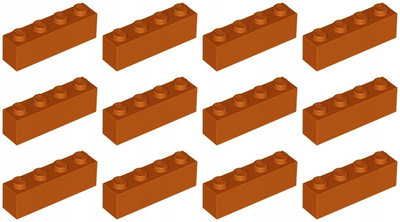 

Lego 3010 Klocek 1x4 pomarańcz ciemny (20g) 12 szt