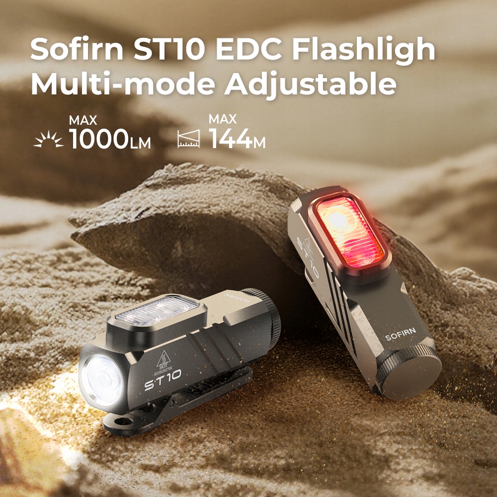 Sofirn ST10 Latarka Led Sofirn Aku 900mAh 1000lm mAh Moc-ZIELONA