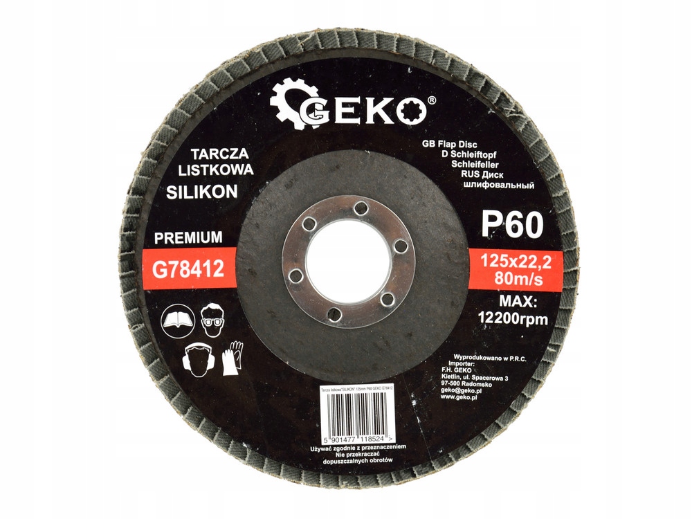 

Tarcza Listkowa Silikon Do Szlifowania 125mm P60