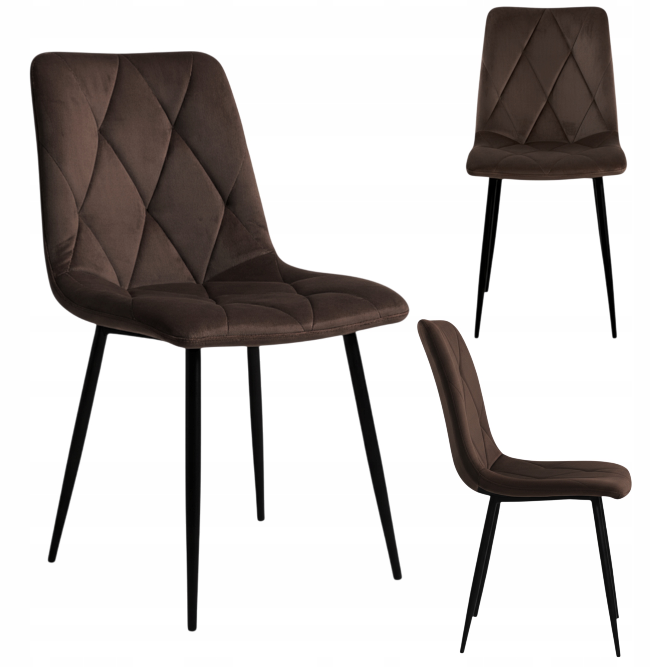 Velurové křeslo s čalouněním, hnědé, sametové, prošívané do jídelny v obývacím pokoji