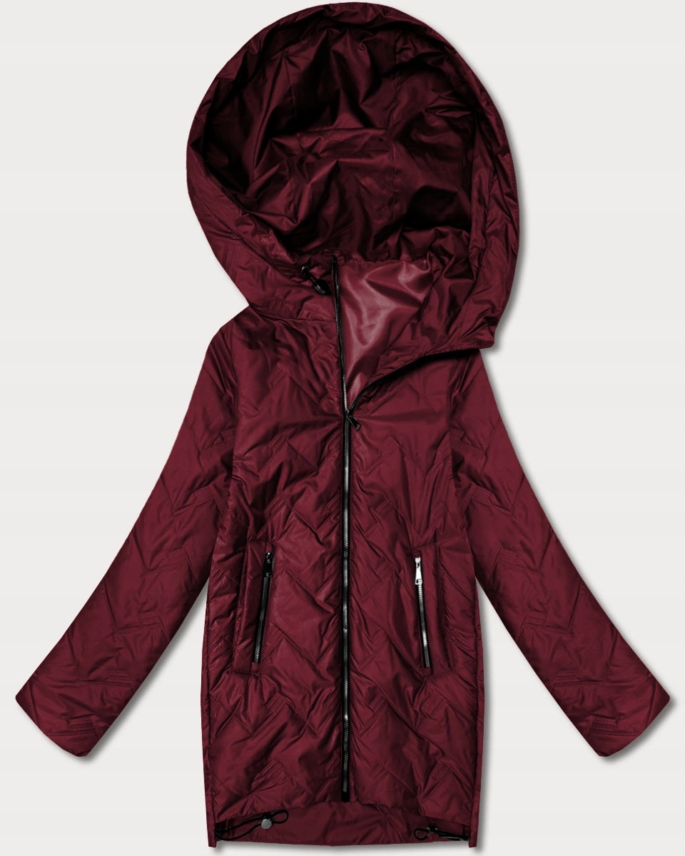 Ozdobně Prošívaná Bunda B8588 C.červená M (38)