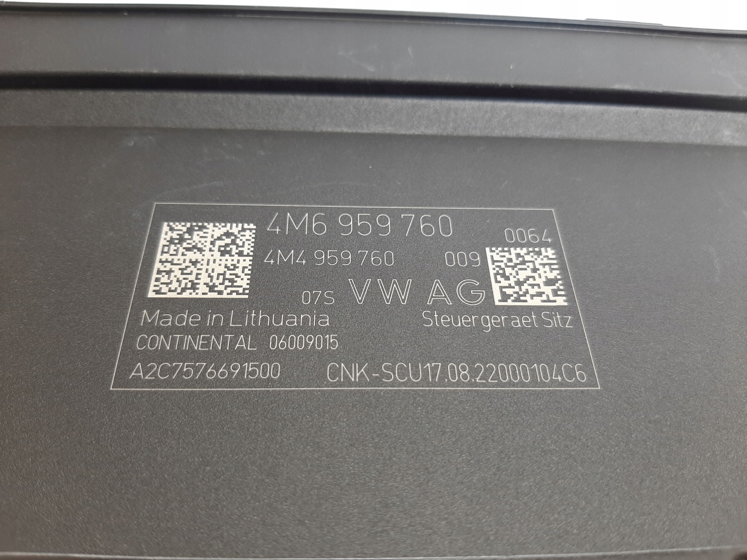 Audi Q5 4M6959760 Sterownik Moduł Fotela Typ samochodu 4x4/SUV Samochody osobowe