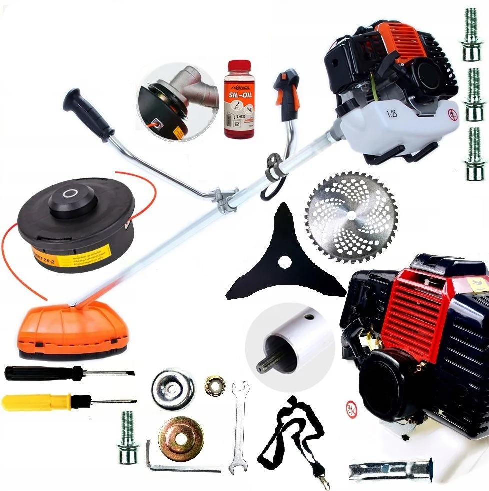 PROFESIONALNA KOSA SPALINOWA PODKASZARKA KOSIARKA ZESTAW OLEJ MEGA MOC