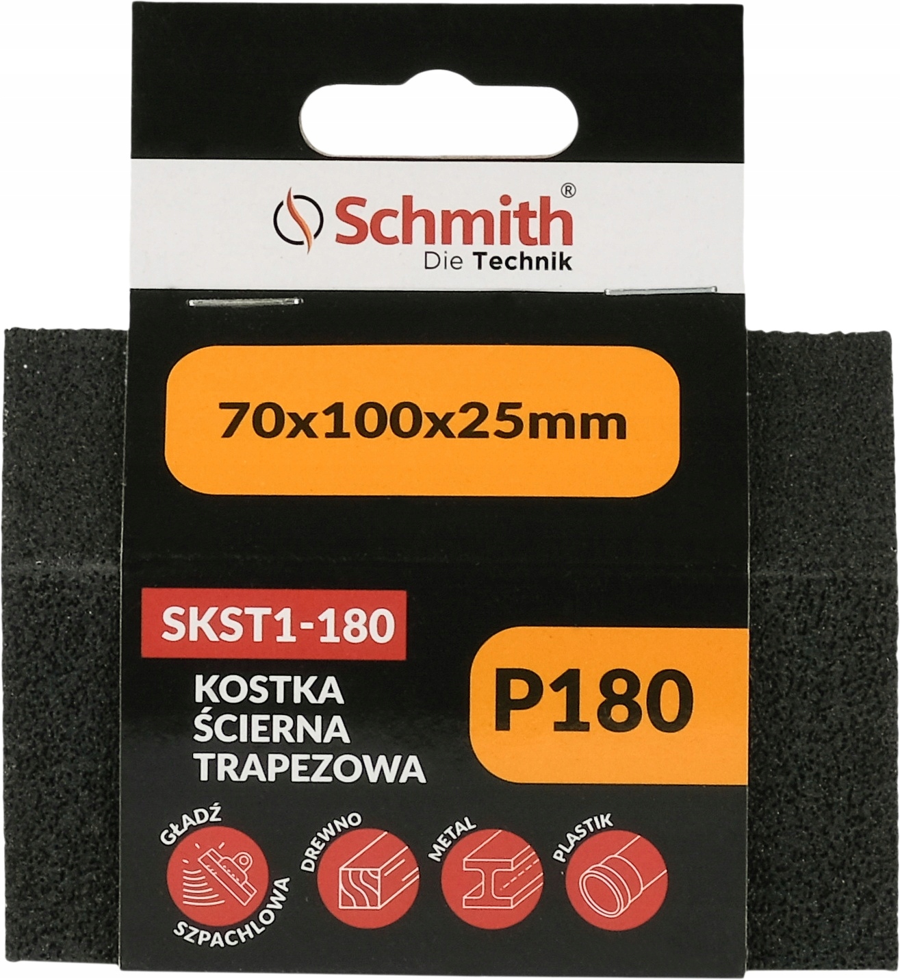 Kostka Gąbka ścierna ścięta trapezowa P180