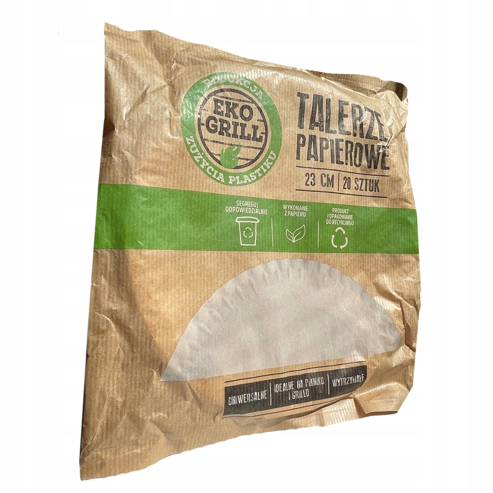 

Talerze Papierowe Eko Grill 20SZT Na Grilla 23CM