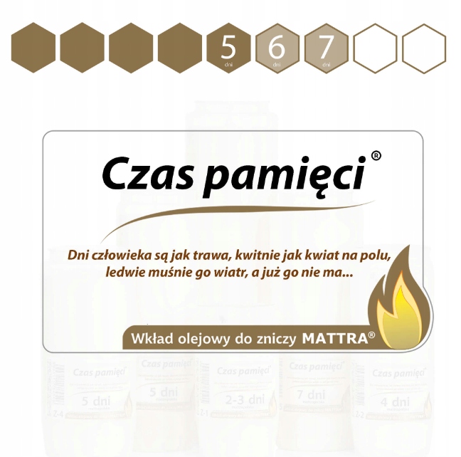 SUPER ZESTAW WKŁADÓW DO ZNICZY 24 SZT. 18 CM MEGA! Typ olejowy