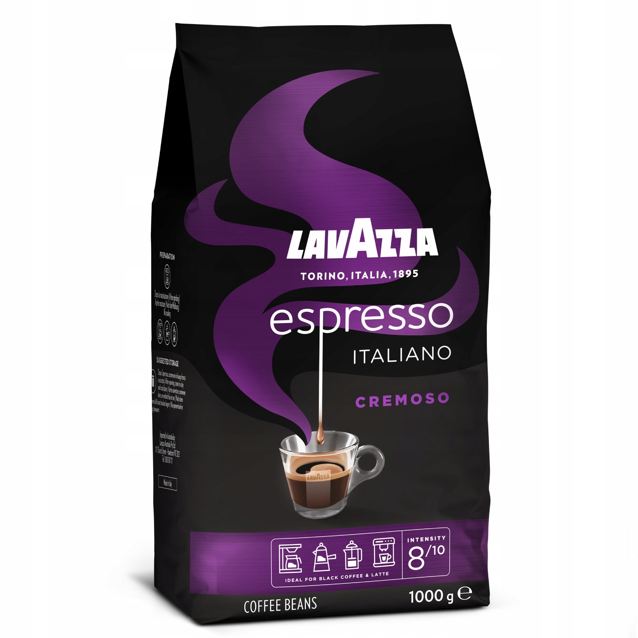 Kawa ziarnista Lavazza Intensywność 8/10 Espresso Italiano Cremoso 1kg