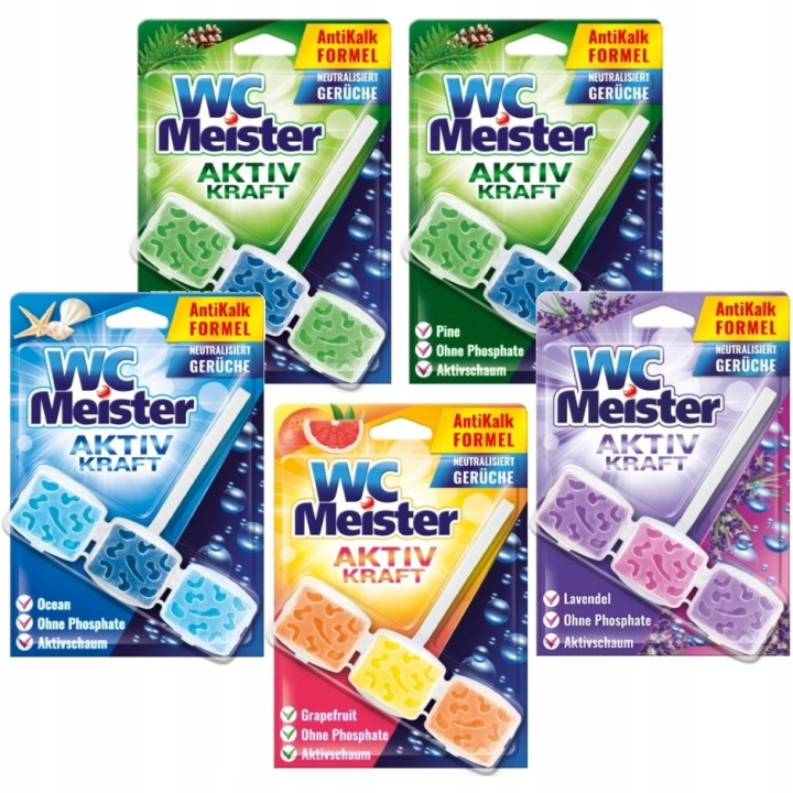 

Wc Meister Zawieszka do Toalety Zestaw 5x45g MIX