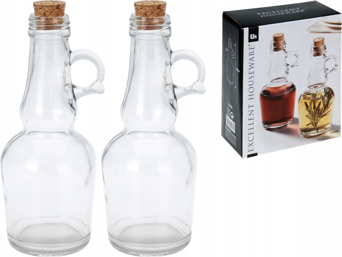 

Dozowniki na Oliwę Ocet Dwie butelek z uchem 250ml