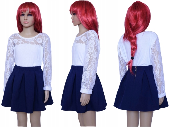 

Polska Granatowa Spódniczka Dziewczęca Granat 146