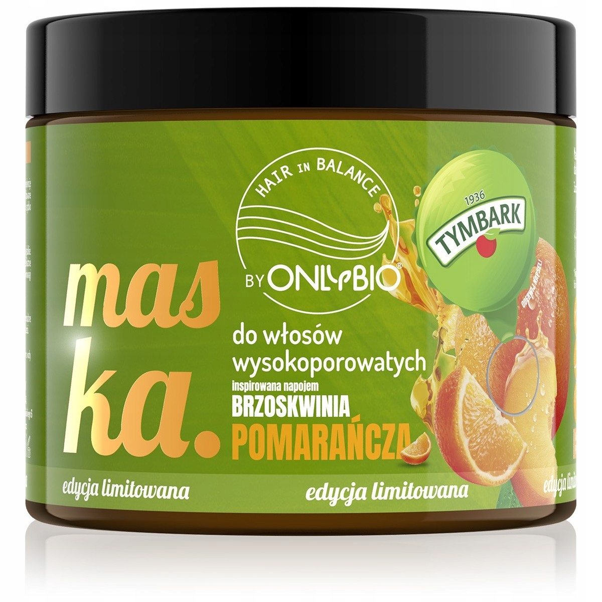ONLYBIO TYMBARK Pomarańcza-brzoskwinia Maska do włosów wysokoporowatych
