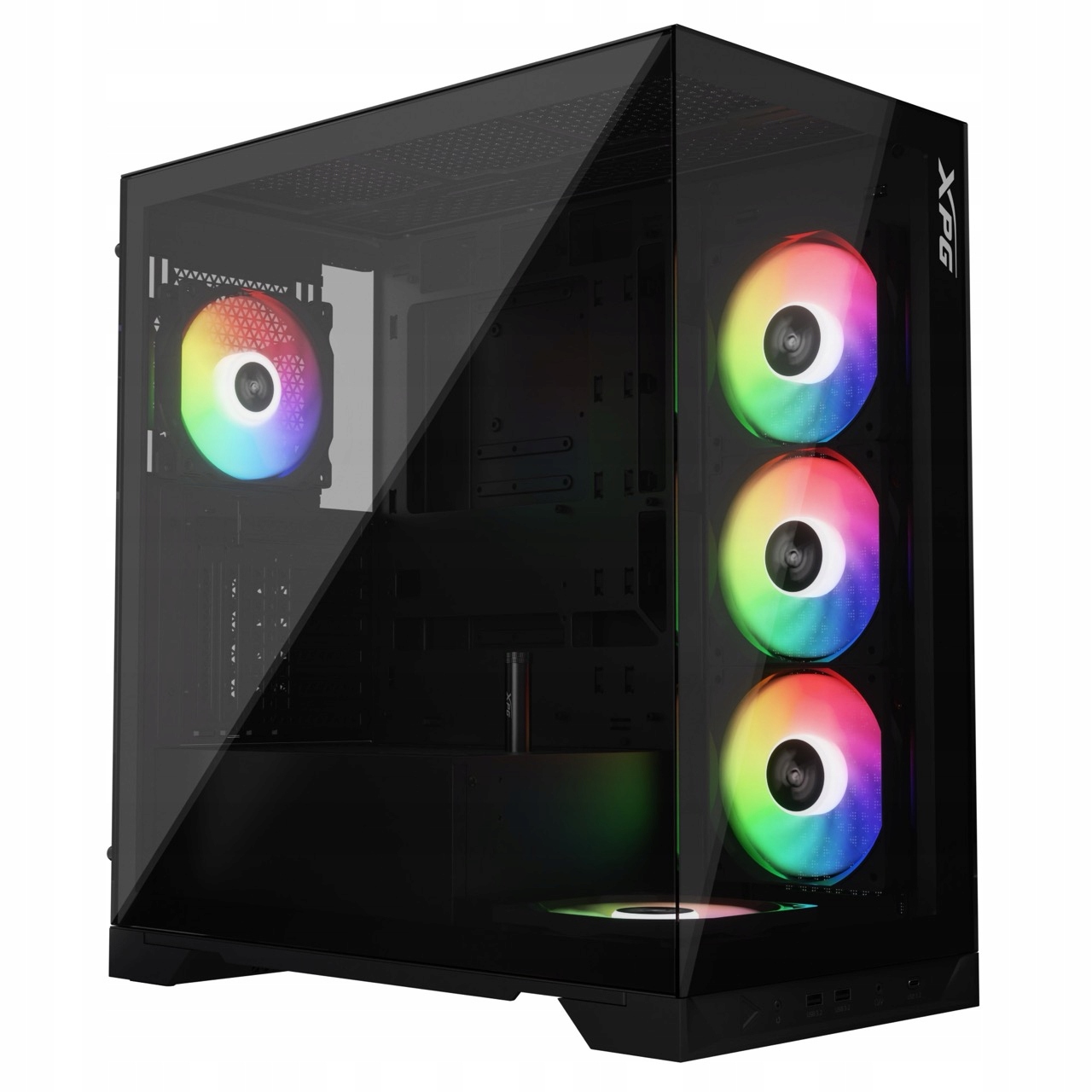 Adata Xpg Invader X/ Midi Tower/ Transpar./ Čierna Invaderxmt-bkcww