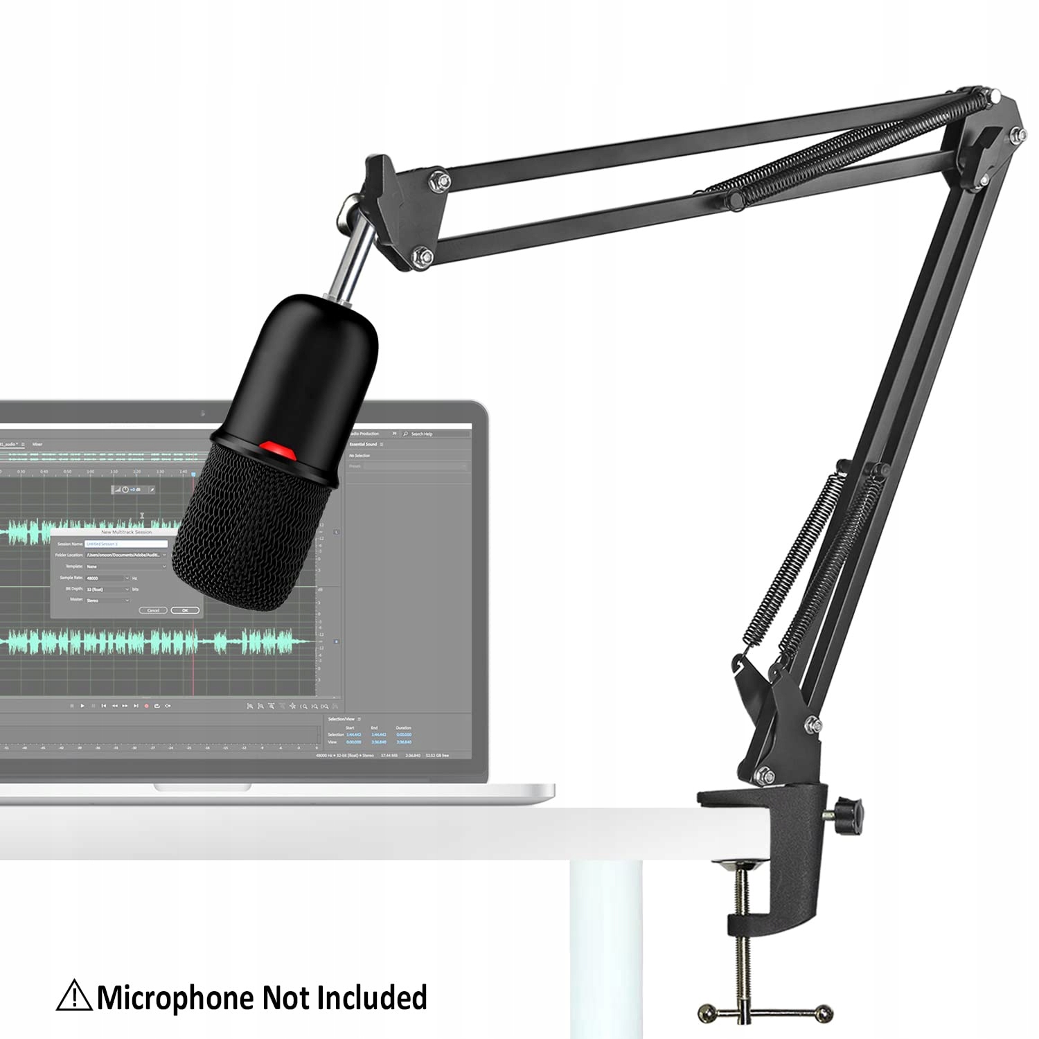 SUNMON Mikrofonowe Ramię Do HyperX SoloCast Uniwersalny Statyw Czarny — miniatura 2