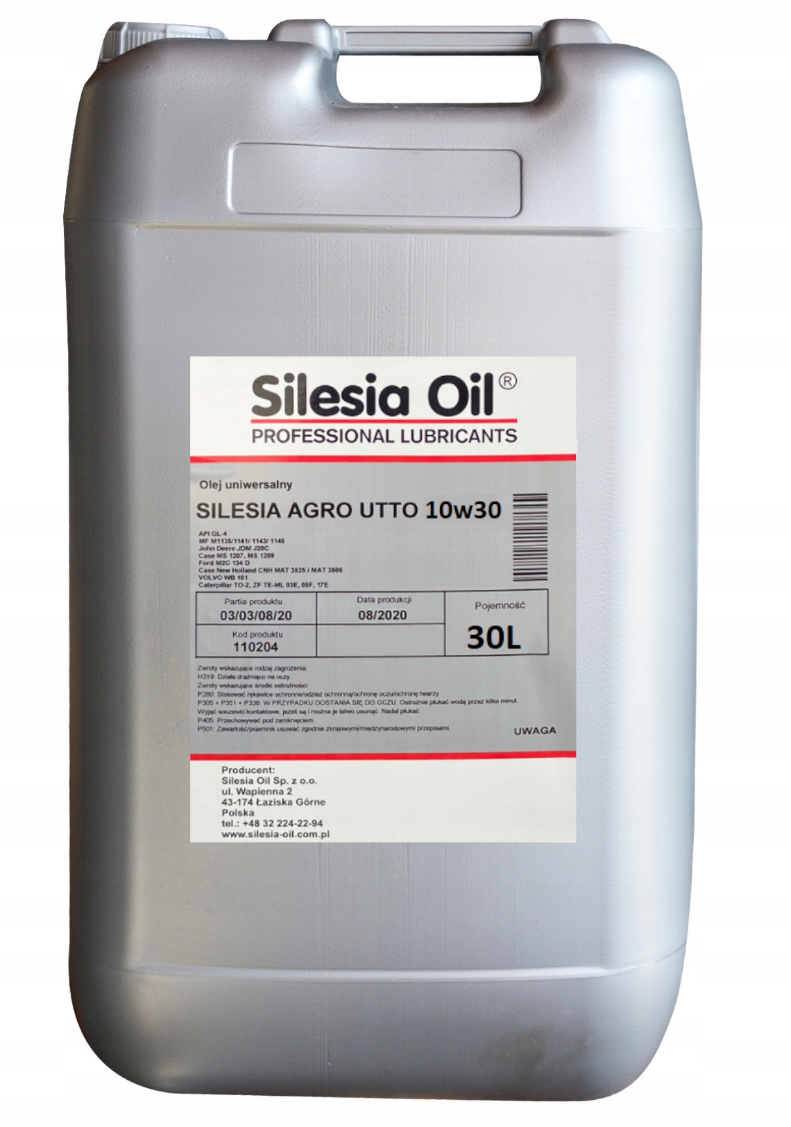 

Olej Wielofunkcyjny Silesia Agro Utto 10W30 30L
