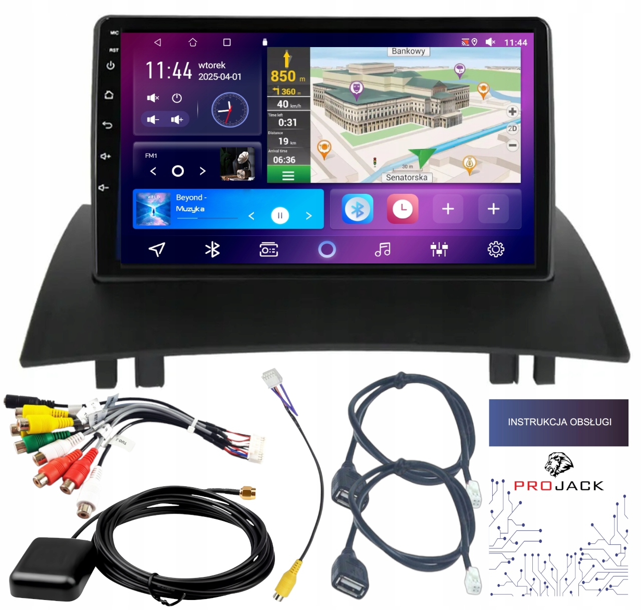 Autorádio S Carplay Renault Megane 2002-09 Wifi Android 4GB 64GB