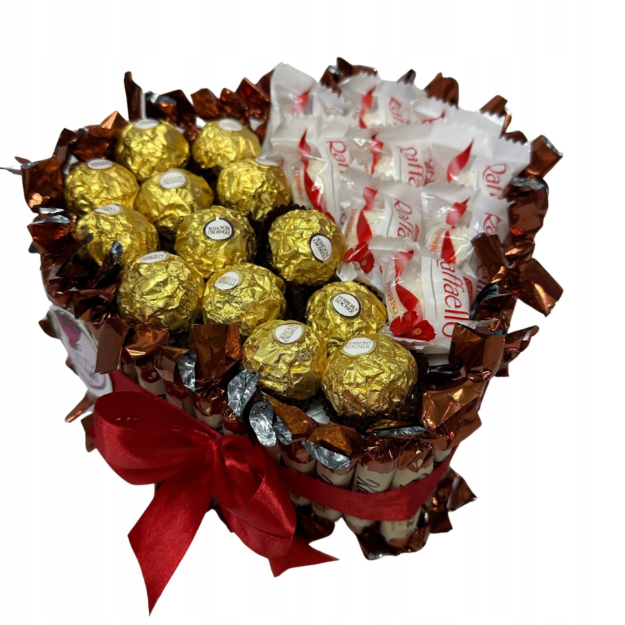 Levně Dárková Sada Koš Dárek Srdce Konaffetto Půl Na Půl Narozeniny Dort