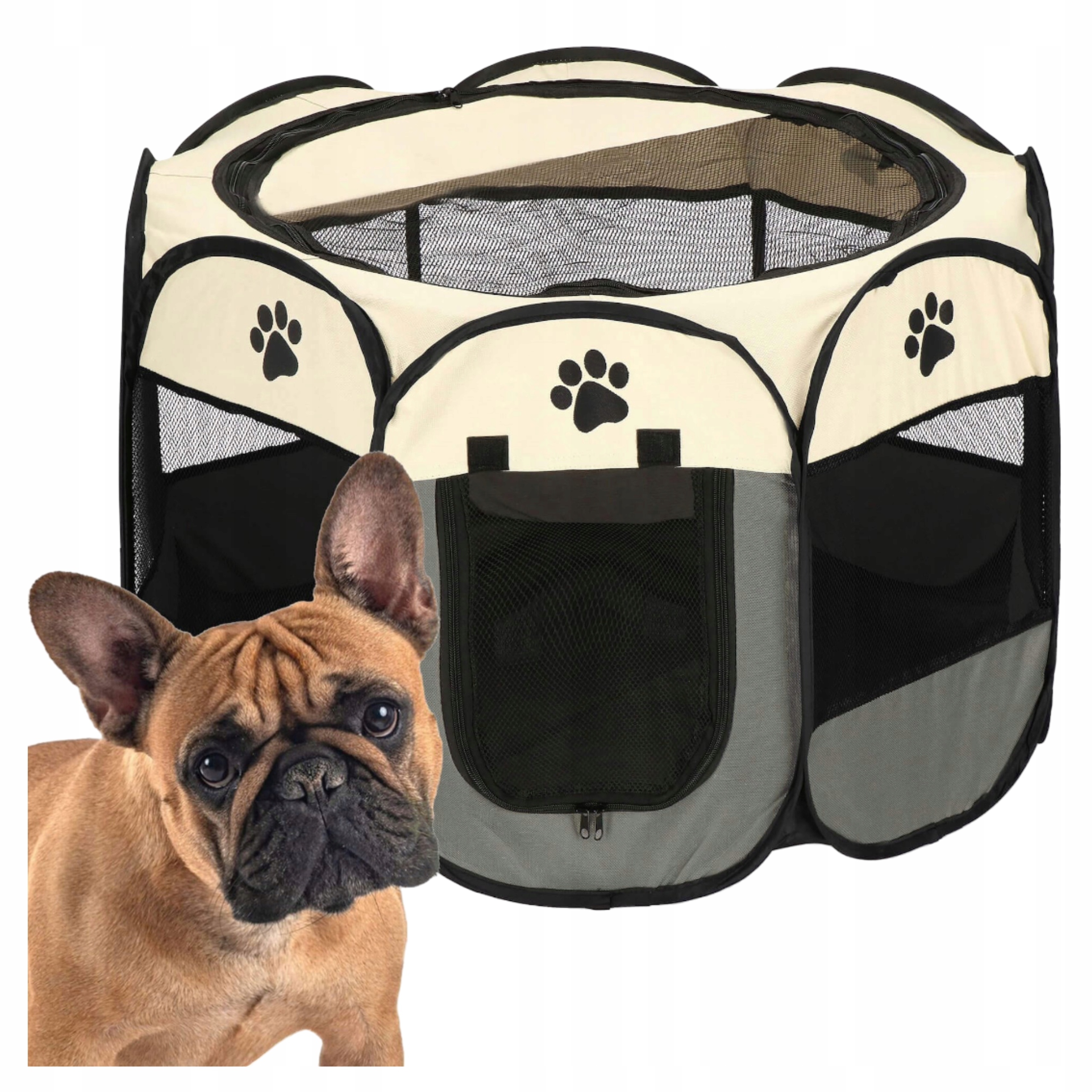 Levně Zagroda skládací Výběh pro psa kočku Štěňata materiál Kotec Klec Branka