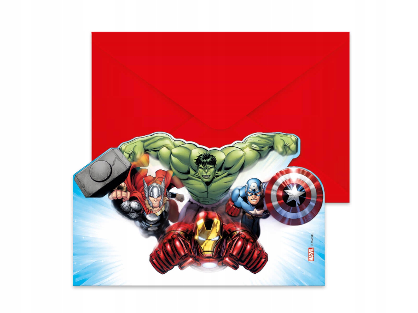 

Zaproszenia urodzinowe Mighty Avengers 6 szt