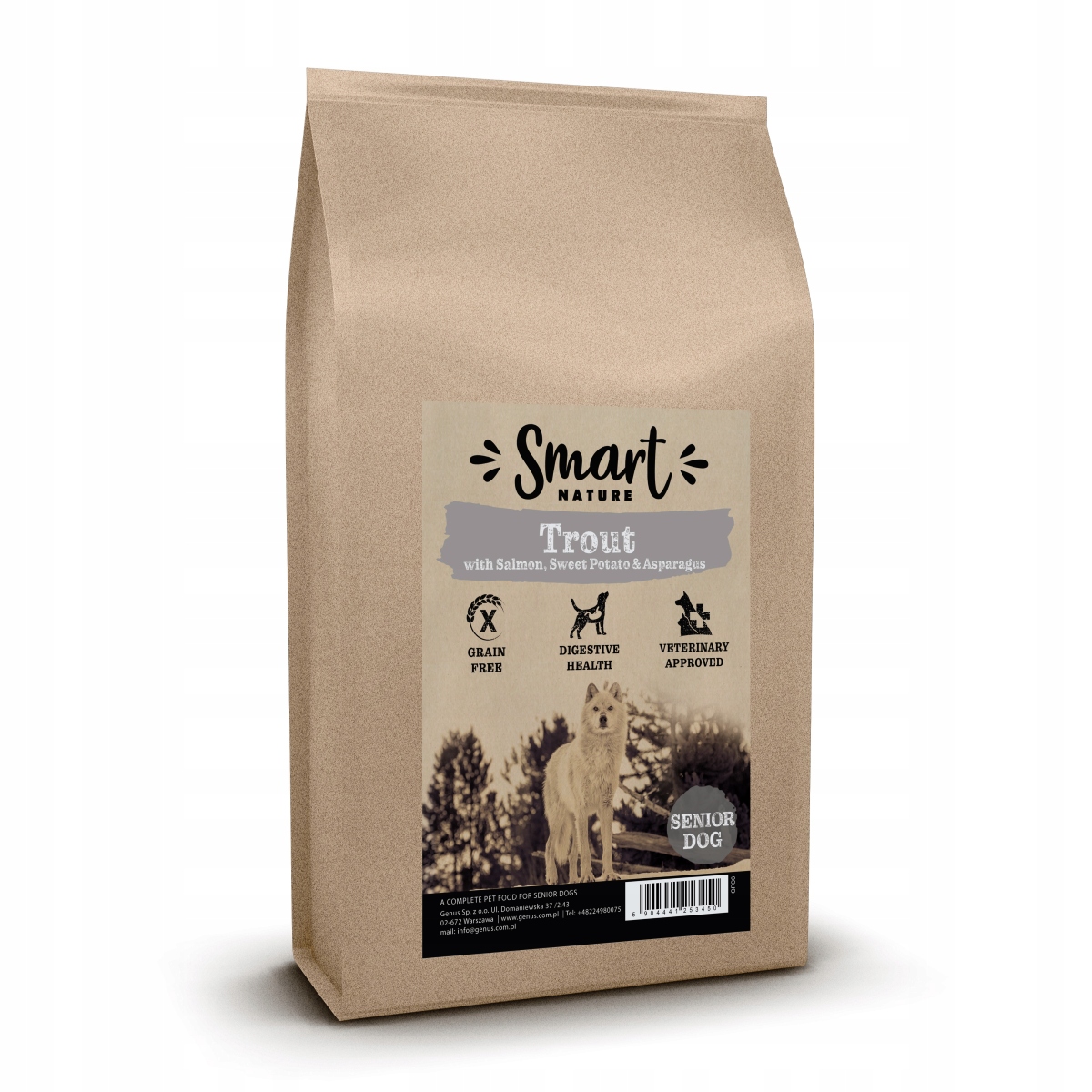 Levně Smart Nature Senior dog Skin Coat Fish 2kg Krmivo pro starší psy s rybou