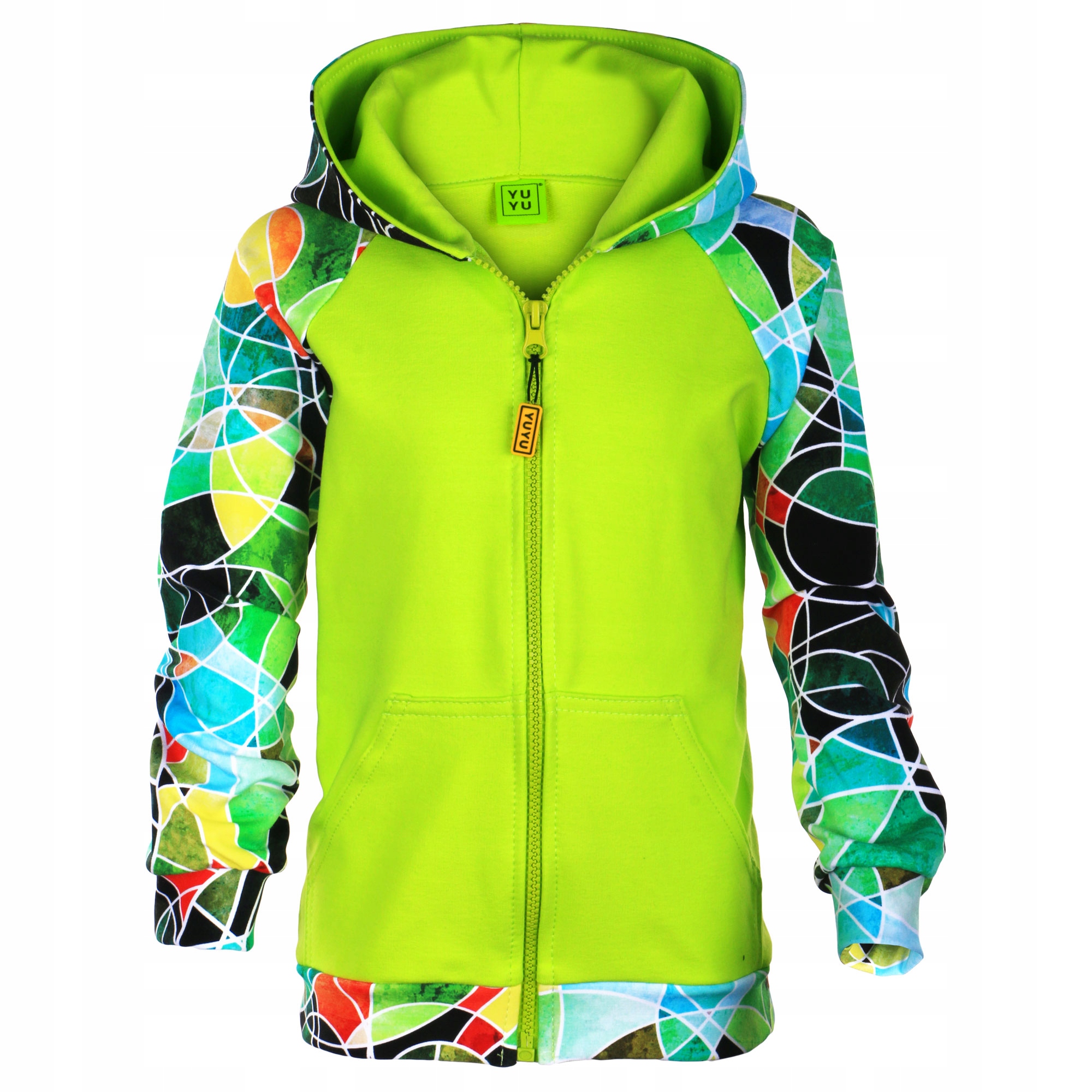 

Bobas Bluza Kaptur Zamek Limonka + Koła 128/134