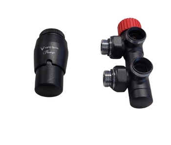 Vario Term Termostatický Set Twins Ľavý Čierny Štruktúrovaný