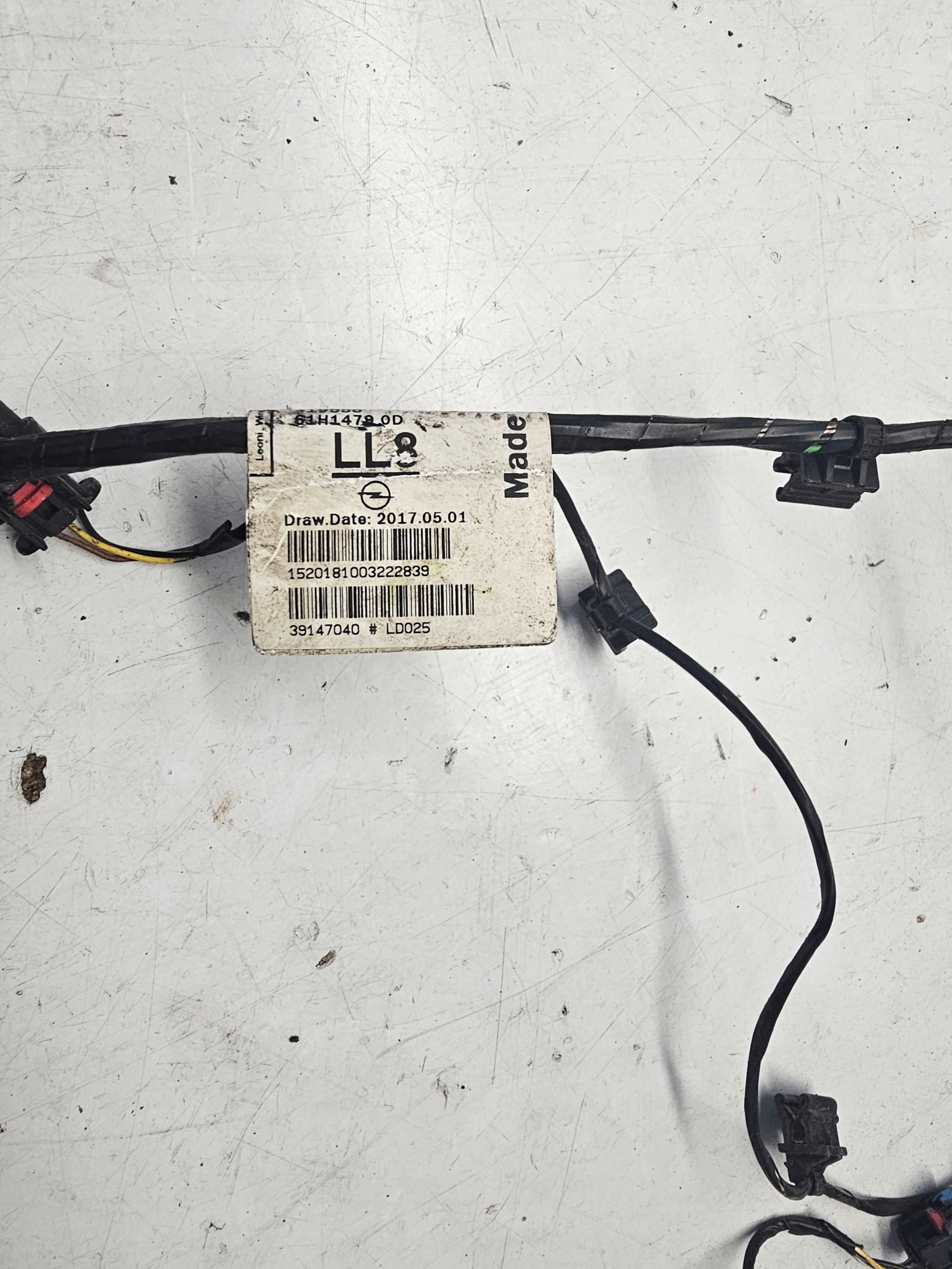 OPEL ASTRA K HB cablaggio cablaggio Paraurti posteriore 4 PDC 39147040 LL8
