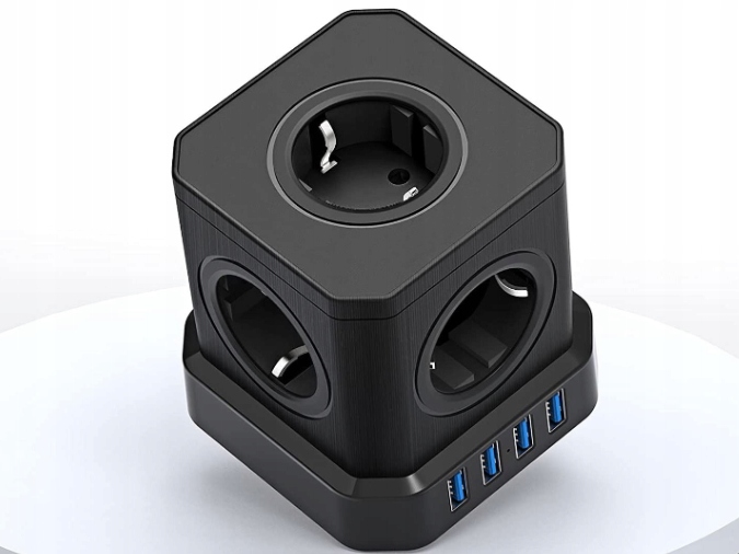 SMART KOSTKA PRZEDŁUŻACZ 2M 4x GNIAZDO 4x USB LISTWA ZASILAJĄCA Kod producenta 5906067923137