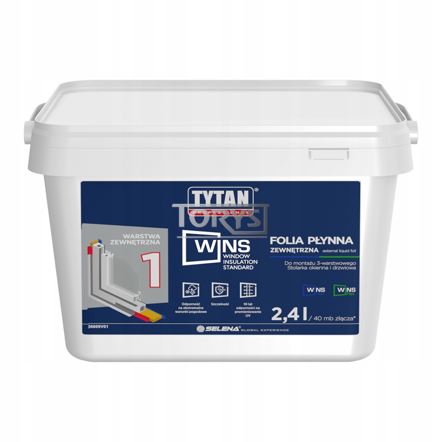 Folia Płynna Zewnętrzna 2,4 l biały; Wins Tytan