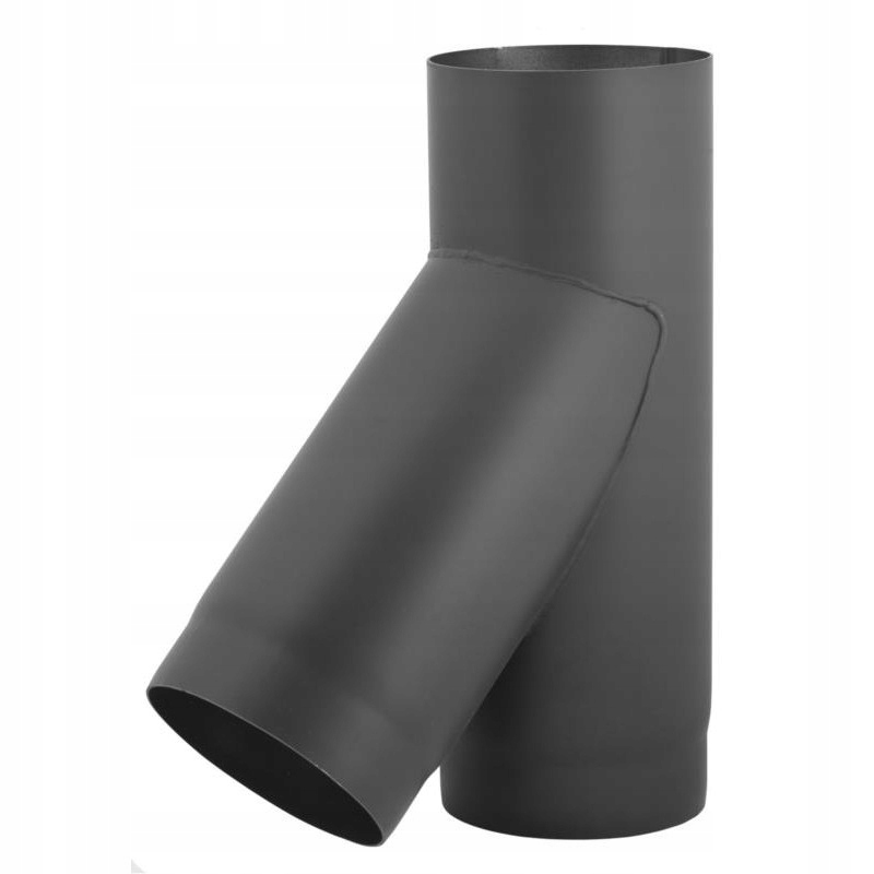 Kb t-rozdělovač kouřový černý žáruvzdorný 2,0 mm fi 180 45st kamna komínová vložka